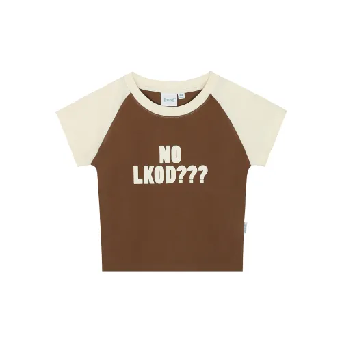 LKOD Crop Tops Women's Brown