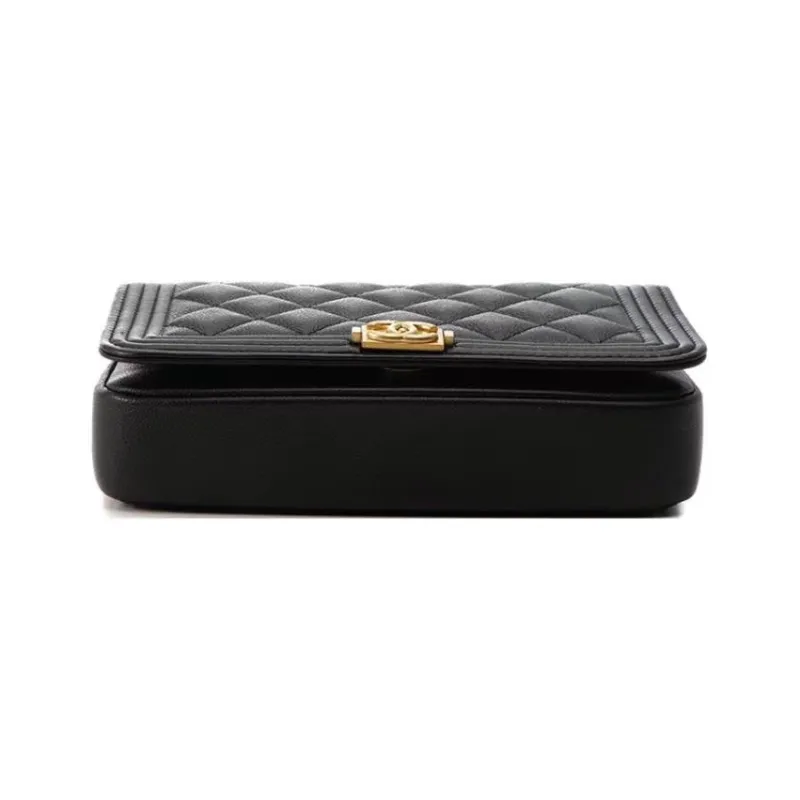 CHANEL Boy CHANEL Flap Phone Holder With Chain Black-3