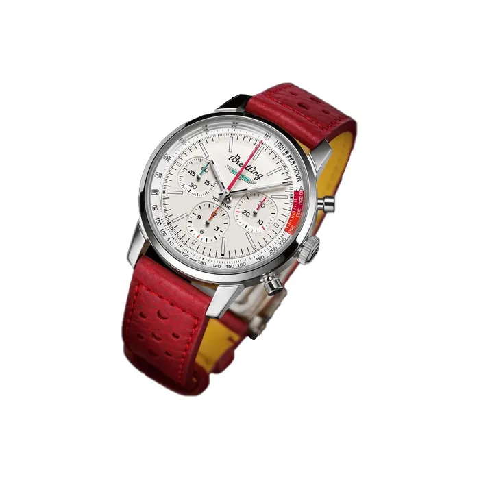BREITLING Automatic Mechanical Movement Men's Watches Watch 41mm White Dial Stainless Steel Case-2