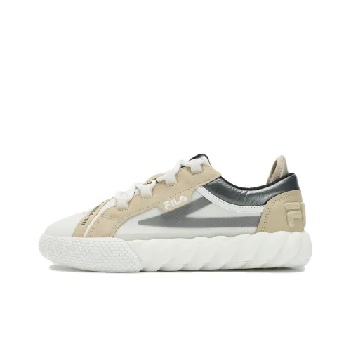 FILA Campo Skateboard Shoes Women's Low-Top Coconut Milk White/Beige Yellow