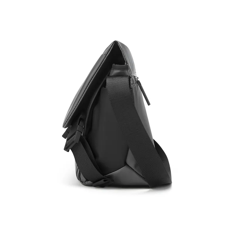 POLO Fabric Men's Shoulder Bag, Crossbody Bag Men's Dark Gray-3