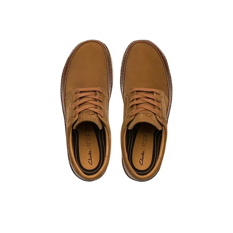 Clarks Low Top Casual Leather Shoes Men's Dark Umber-3
