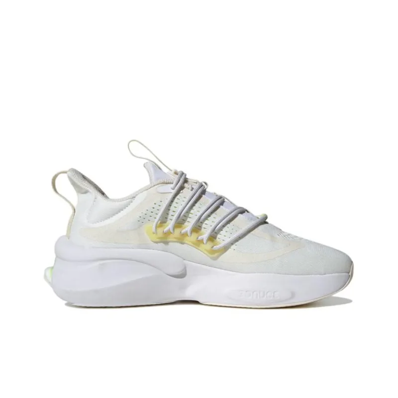 Adidas AlphaBoost V1 Running Shoes 'White Yellow'-1