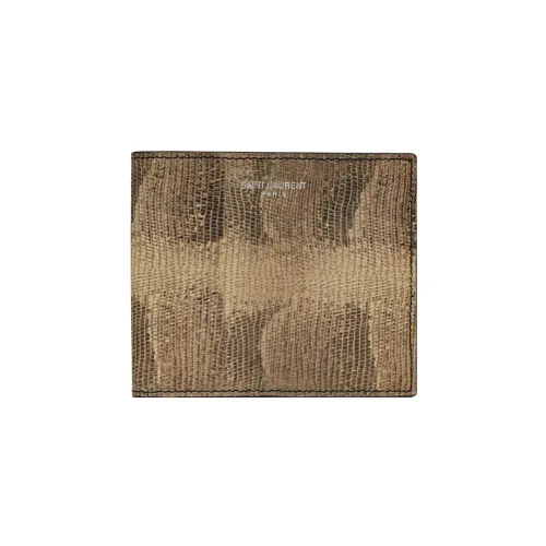 SAINT LAURENT PARIS Calfskin Wallet Men's Light Brown