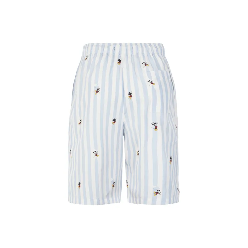 Disney X Tommy Hilfiger Tommy Hilfiger X DISNEY Co-branded Series Casual Shorts Unisex Light Blue White Stripes 0A4-1