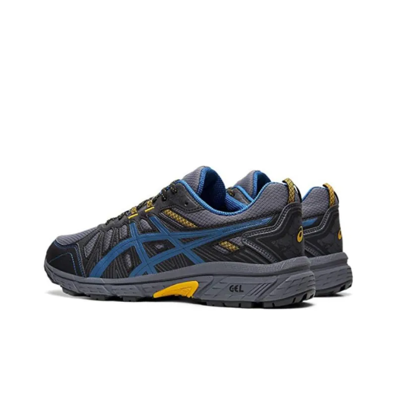 Asics Gel-Venture 7 Cushioning Anti-Slip And Wear-Resistant Low-Top Running Shoes Men's Black Blue-3