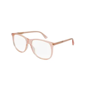 GUCCI Plate Frame Irregular Shape Eyeglass Frames Unisex Pink