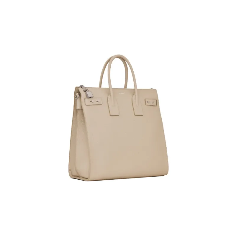 SAINT LAURENT SAC DE JOUR Calfskin Shoulder Bag, Crossbody Bag, Handbag Regular Men's Light Umber-1