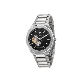 Maserati Wrist Watch Mechanical Movement Stainless Steel Strap Black Dial Men's Watches R8823142002