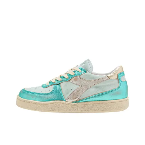 diadora Women's Mi Basket Low 'Metal - Blue Sea'