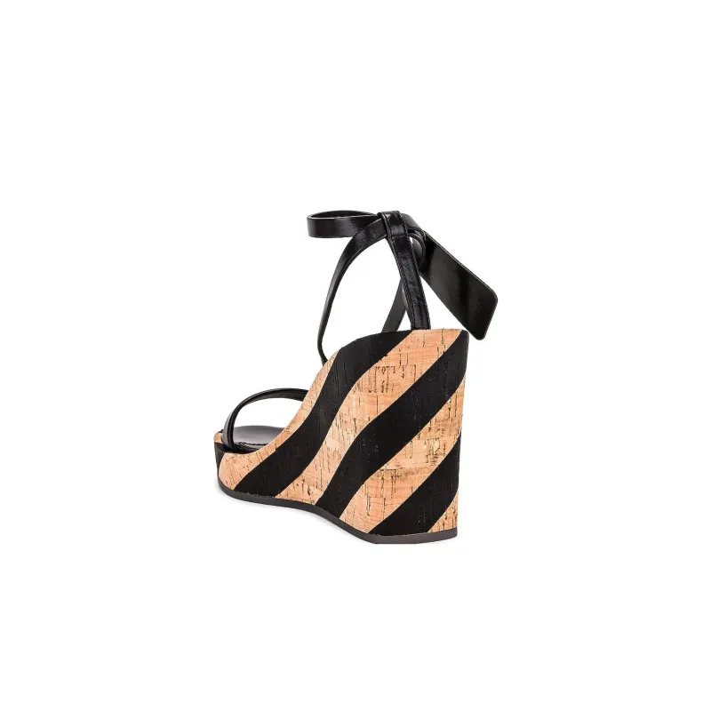 OFF-WHITE One-Strap Sandals 10cm Women's Black Brown-4