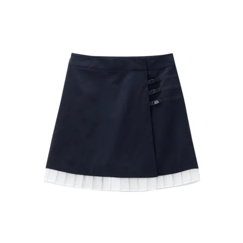 OVV Breeze Series Casual Shorts Women's Navy Blue With Inlay 01