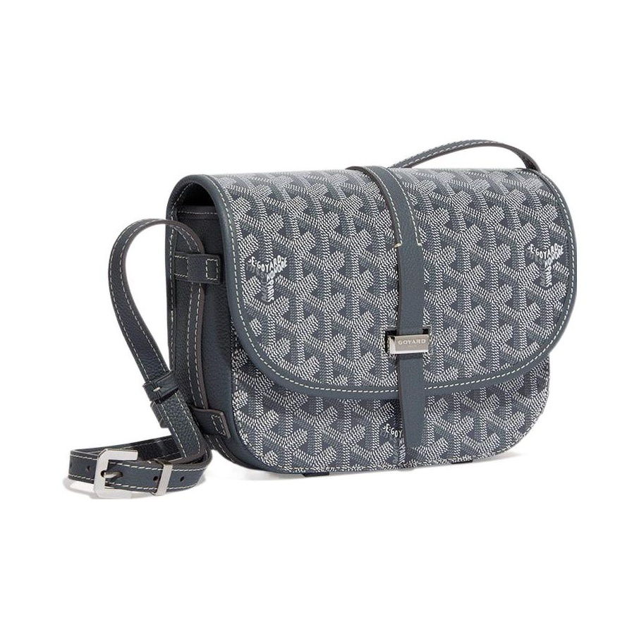 GOYARD Belvédère Canvas With Leather Flap Messenger Bag