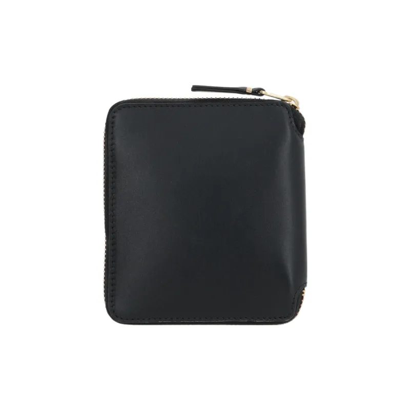 CDG Smooth Leather Wallet Small Size Men's Black-2