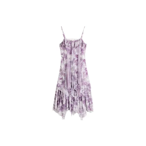 ELF SACK Slip Dresses Women's Romantic Purple