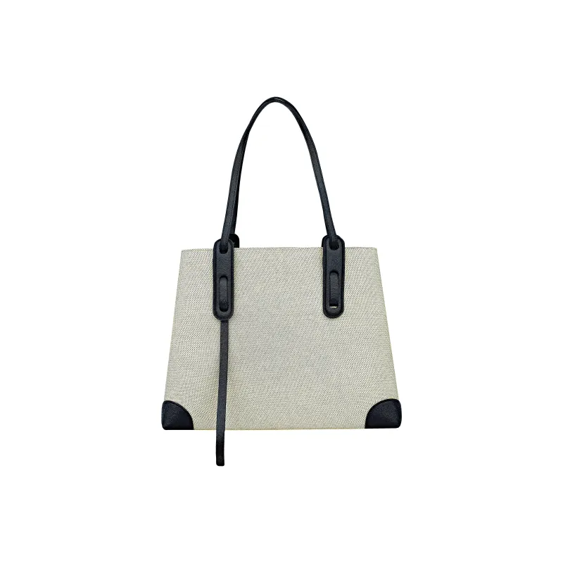 KONADCT Canvas Tote Bag, Shopping Bag, Shoulder Bag Large Size Unisex Linen-2