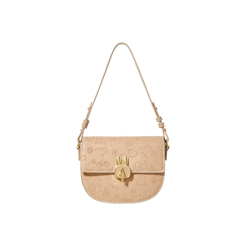 Miffy PU Saddle Bag, Shoulder Bag Women's Ecru/Khaki-5