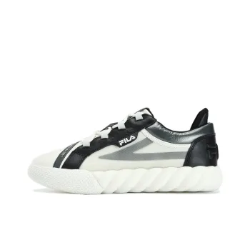 FILA CAMPO Slip-Resistant Cushioning Low-Top Skateboard Shoes Men's Coconut Milk White Black