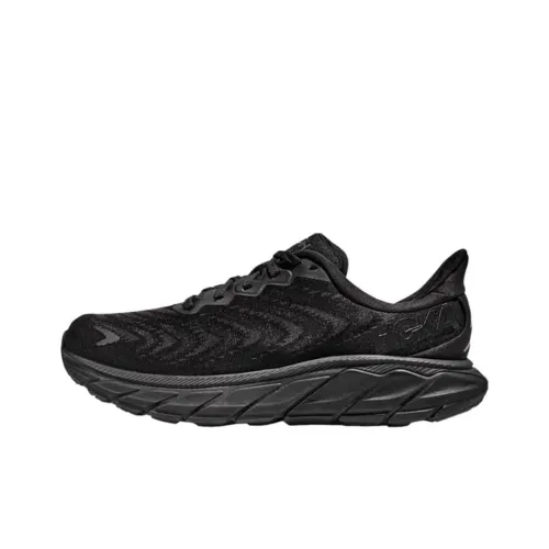 HOKA ONE ONE Arahi 6 Cushioning, Slip Resistant, And Abrasion Resistant Low Top Running Shoes Women's Black