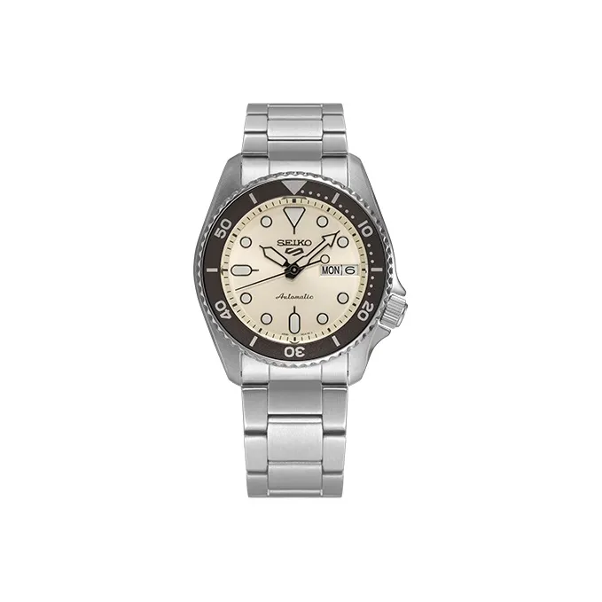 SEIKO Automatic Mechanical Movement Stainless Steel Strap Watch Men's Watches Mother of Pearl Color Watch Dial-2
