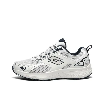 LOTTO Cushioned Slip Resistant Low Top Carbon Plate Marathon Running Shoes Men's White Gray Black