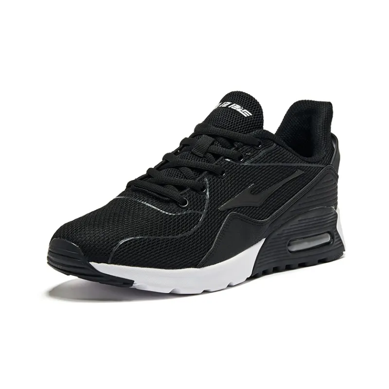 Erke Anti Slip Wear Resistant Low Top Running Shoes Men's Jet Black-2