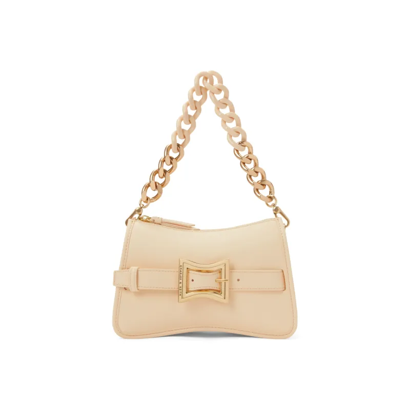CHARLES&KEITH PU Small Square Shoulder Bag Handbag Small Size Women's Multicolor-0