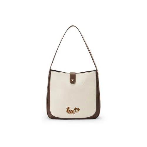 Teenie Weenie Shoulder Bags Beige White, Caramel Brown