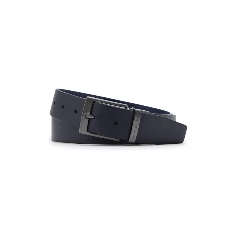 Tommy Hilfiger Cow Leather Belts Men's Navy Blue Red White & Black 3.5cm-1