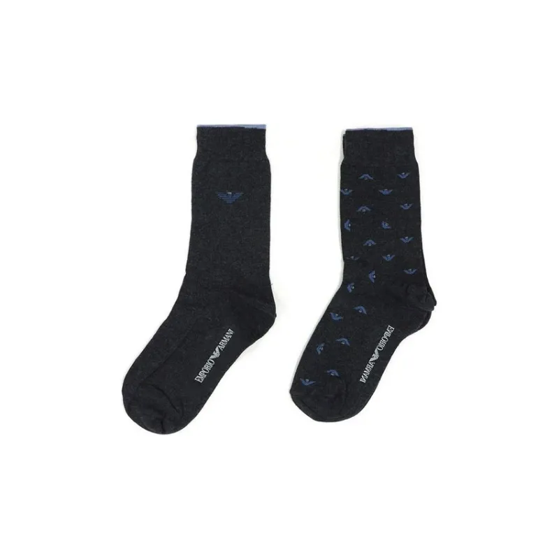 EMPORIO ARMANI Knee High Socks Women's 1 Pack Blue-0