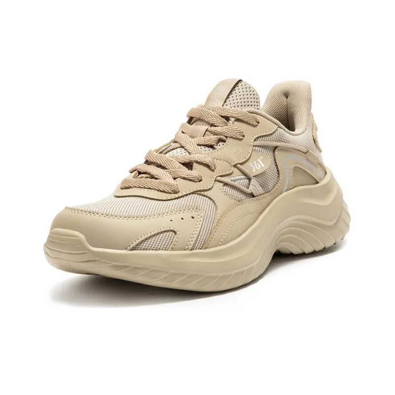 361° Anti-Slip And Wear-Resistant Breathable Low-Top Running Shoes Men's Wheat Brown-1