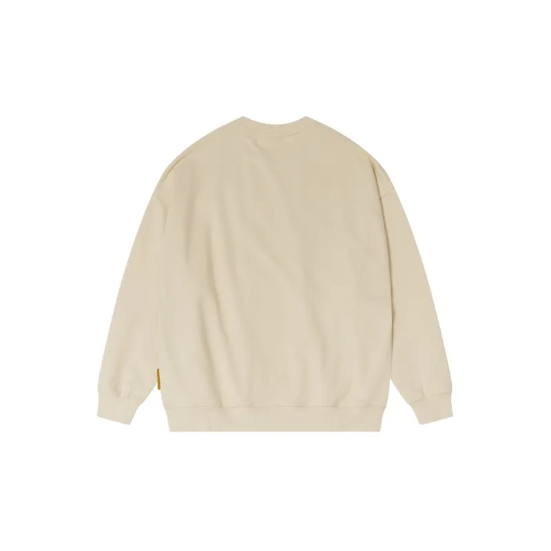 CoosRetro Sweatshirts Unisex Beige Yellow-1