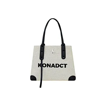 KONADCT Canvas Tote Bag, Shopping Bag, Shoulder Bag Large Size Unisex Linen