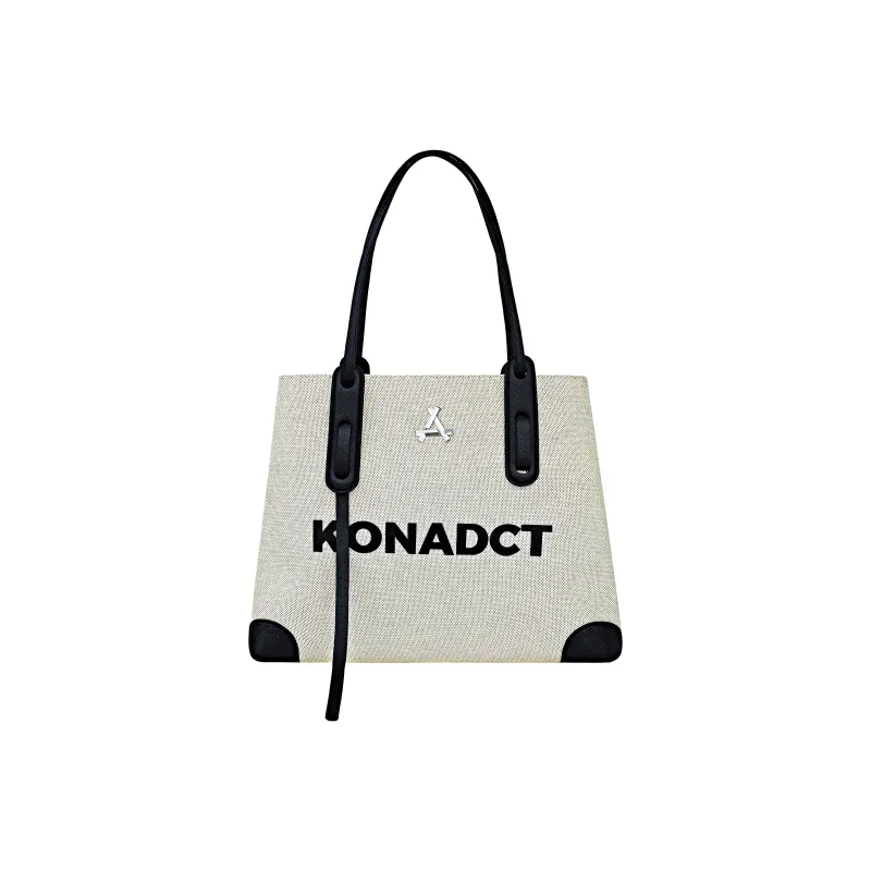 KONADCT Canvas Tote Bag, Shopping Bag, Shoulder Bag Large Size Unisex Linen-0