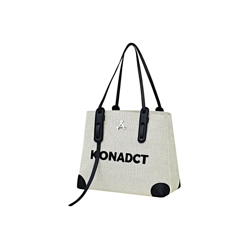 KONADCT Canvas Tote Bag, Shopping Bag, Shoulder Bag Large Size Unisex Linen-1