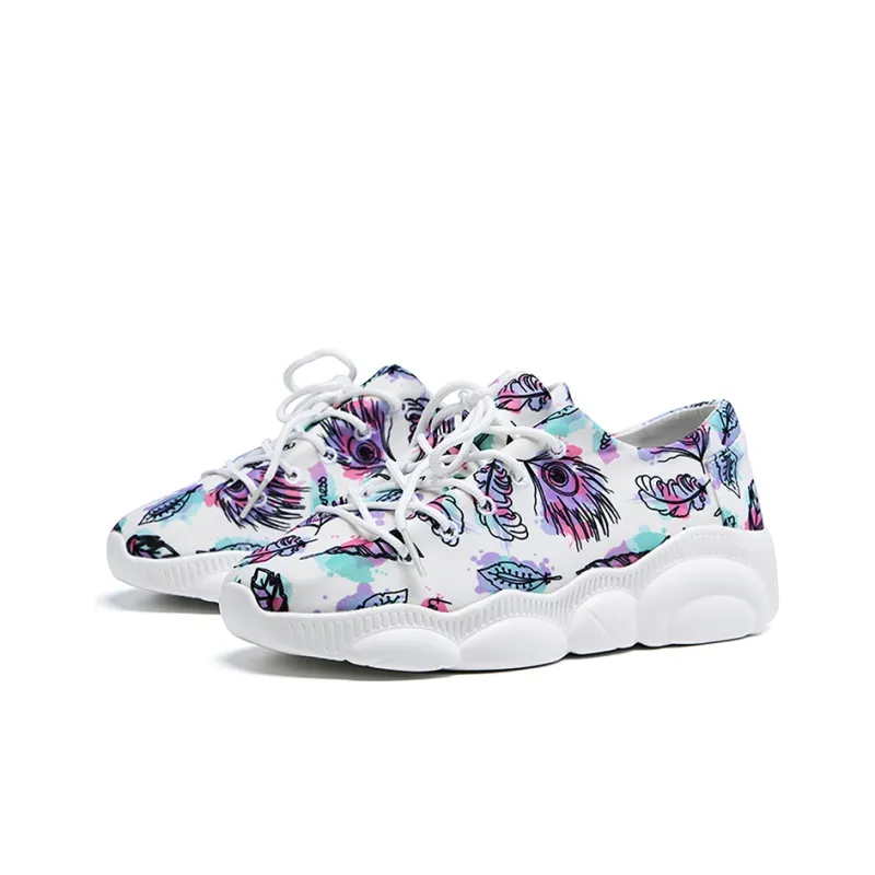 TT&MM Casual Shoes Women's Low Top Dark Blue/Light Blue/White-2
