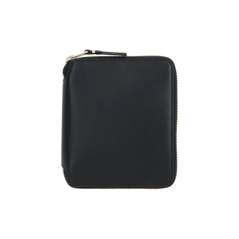 CDG Smooth Leather Wallet Small Size Men's Black-0
