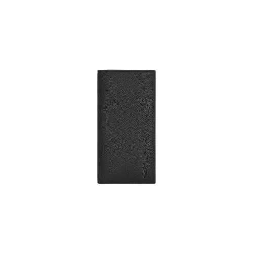 SAINT LAURENT CASSANDRE Calfskin Wallet Regular Men's Black