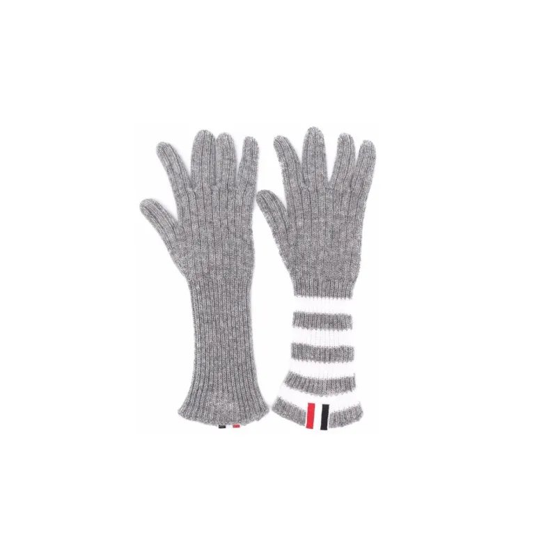 THOM BROWNE· Knit Gloves Kids' Gray-0