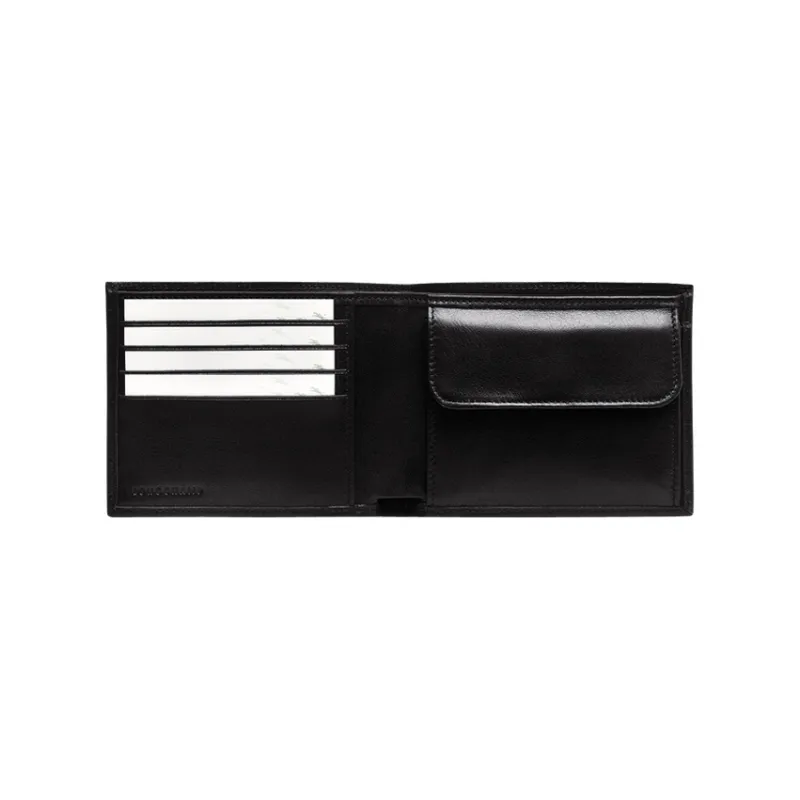 LONGCHAMP Baxi Cow Leather Wallet Men's Black-1
