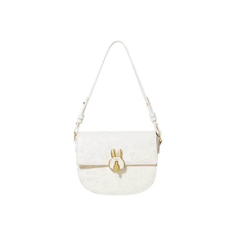 Miffy PU Saddle Bag, Shoulder Bag Women's Ecru/Khaki-0