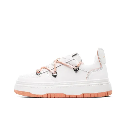 Dickies Low-Top Sports Casual Shoes Women's White Orange
