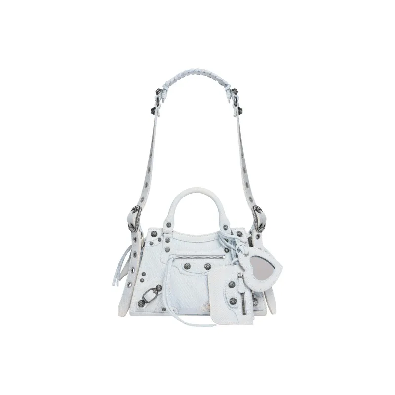 Balenciaga Washable Denim Handbag Regular Women's Light Blue-0
