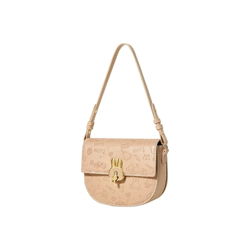 Miffy PU Saddle Bag, Shoulder Bag Women's Ecru/Khaki-6