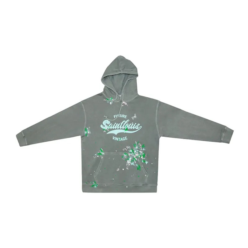 SSSAINT LOUIS Sweatshirts Unisex Washed Gray-1