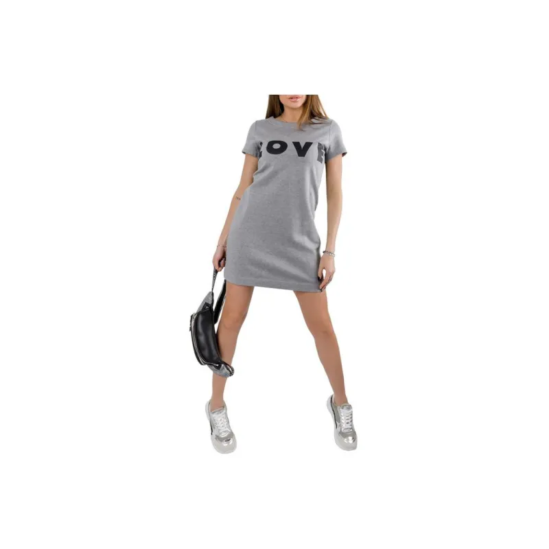 MOSCHINO Short Sleeved Dresses Women's Gray-1