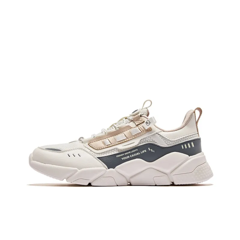 Erke Lead The New Module Series Anti Slip Wear Resistant Low Top Running Shoes Men's Beige Umber-0