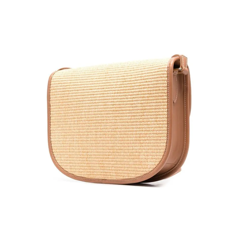 LOVE MOSCHINO Raffia Shoulder Bag Crossbody Bag Women's Beige/Umber-1