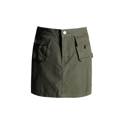 FOREVER 21 Casual Short Skirts Women's Gray Green