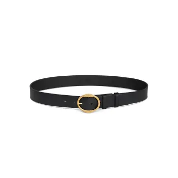CELINE Elegant And Refined Pin Buckle Leather Belts Women's Black